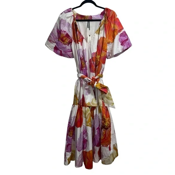 NEW NWT Anthropologie Short Sleeve Midi Tent Dress Floral Print -  coffeafoods.com